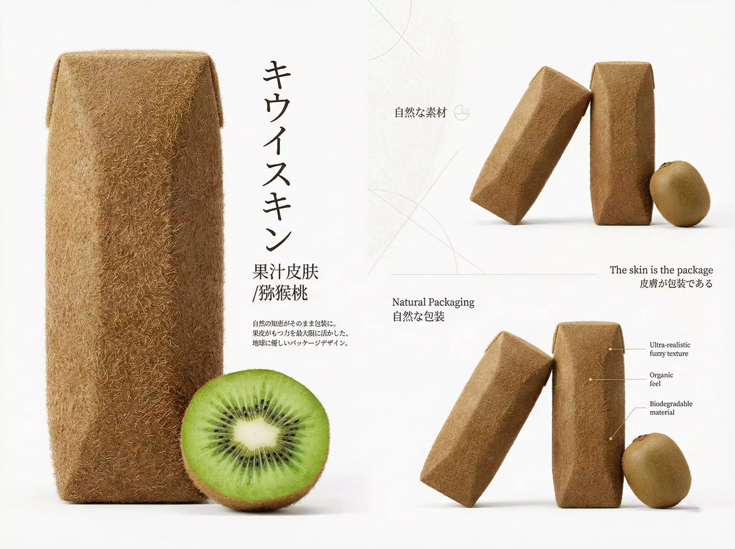 Kiwi Juice Packaging Poster